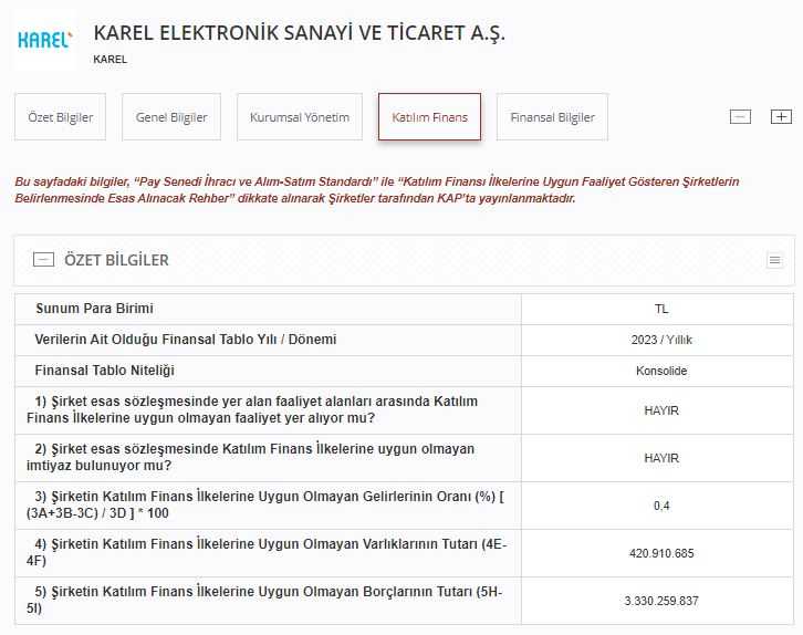 KAREL Katılım Endeksi Özeti