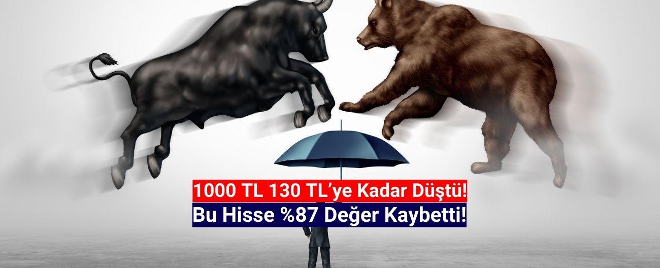 1 yılda yüzde 1108 yükselen hisse, yüzde 87 değer kaybetti!